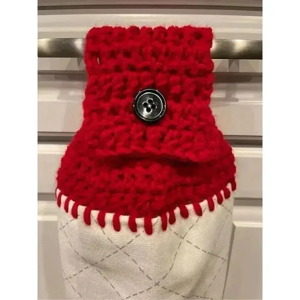 Crochet Top Kitchen Towel- My Dog is my Valentine